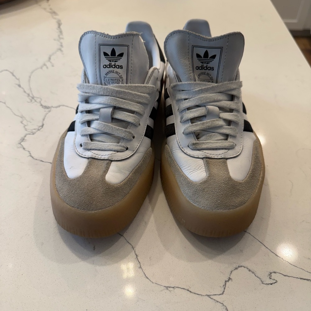 adidas Samba Classic White Black Gum Athletic Shoes - Picture 3 of 5